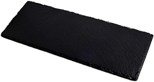 Renee Redesigns Hand Painted Small Black Matte Slate Tray | Protects Table Surfaces | For Hot &amp; Cold Beverages and Candles | Vanity