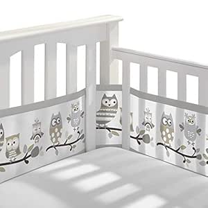 owl mesh crib bumper