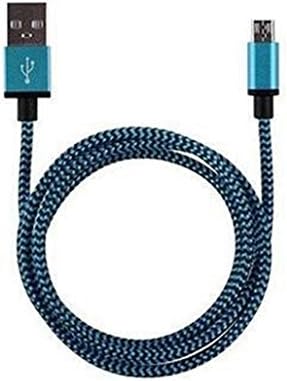 Braided Aluminum Micro USB Data&amp;Sync faster Charger Cable For Android Phone,Tuscom (Blue)