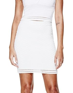 GUESS Textured Bandage Miniskirt