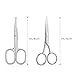 Nose Hair Scissors, ETEREAUTY Eyebrow Beard Trimmer Scissors Stainless Steel Facial Hair Scissors with Storage Box