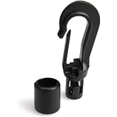 Paracord Planet Bungee Cord End Hooks &ndash; Fits 1/8" Shock Cord and Resistance Bands &ndash; Black (20 Pack)