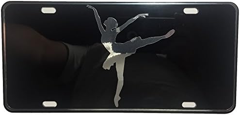 CustoMonsterDesigns Ballerina Dancer Ballet Heavy Duty Aluminum License Plate S4