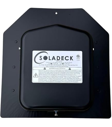 EZ Solar JB-1.XL Rooftop PV Junction Box, Asphalt Shingle, Black