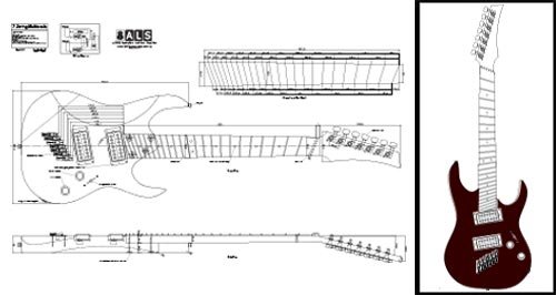 Luthiers Supplies 7-String Multiscale Electric Guitar Plan - Full Scale Print