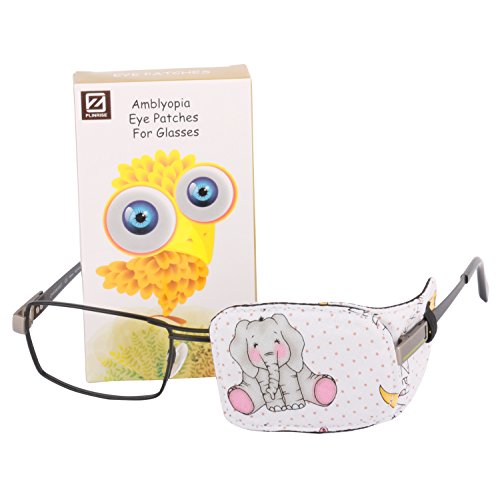 Plinrise Cartoon Pure Cotton Reusable Eye Patches - Amblyopia Eye Patches For Glasses, Strabismus, Lazy Eye Patch For Children,Vision Care Eye Mask (Elephant left) - Thumbnail 5