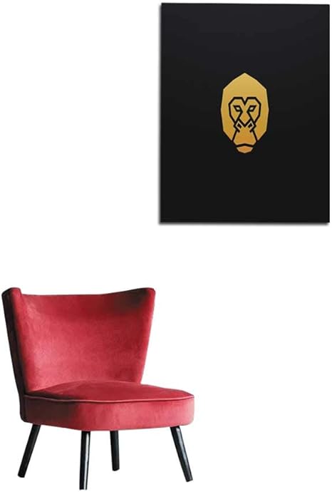 Amazon Longbuyer 写真壁紙 馬の頭のアイコンのイラスト ベクトルグリフ 動物のデザイン 金色の壁画 16インチxインチ X28 ウォールステッカー オンライン通販