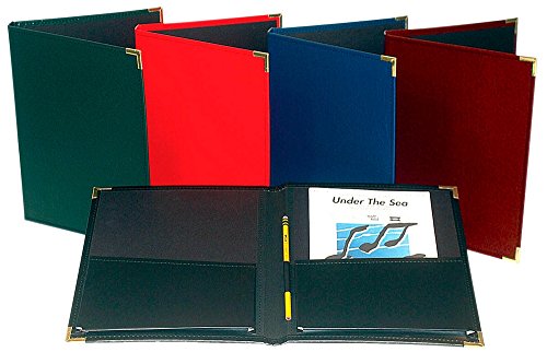 Marlo Plastics Choral Rehearsal Folder 9" X 12" with Gusset Pockets Blue