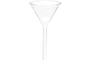 PATIKIL 75mm Glass Funnel, Short Stem Scientific Borosilicate Glass Heavy Wall Funnel for Filling Water Bottle Home Lab Kitch