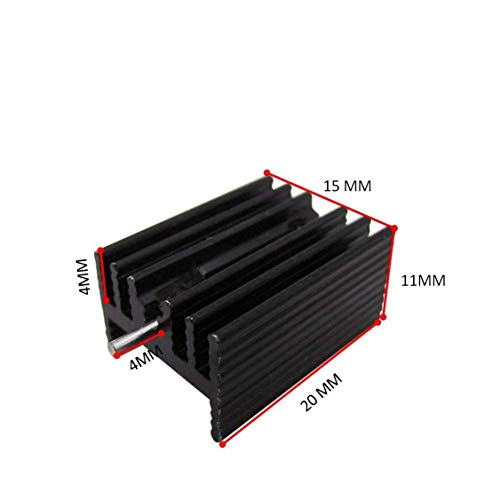Easycargo 10 Packs TO-220 Heatsink + Insulator/Mounting Kits for LM317 LM317t L7805 L7812 L78XX Voltage Regulator, IRFXX MOSFET Transistor (20mm x 15mm x 11mm)