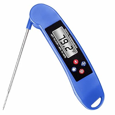 Ecandy Electronic Digital BBQ Meat Thermometer, Instant & Accurate Smoker Grill Thermometer for Barbecue/Food/Candy with Collapsible Internal Probe