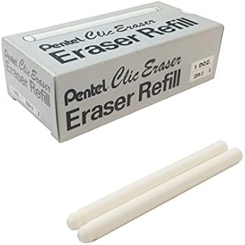 Pentel Refill Erasers For Clic Eraser, Contains 24 Erasers (ZER-2)