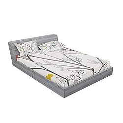 Ambesonne Nature Fitted Sheet & Pillow Sham
