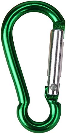 Carabiner, Milazer 10pcs Climbing Aluminum Alloy D Carabiner Spring Snap Clip Hooks Keychain (Green)