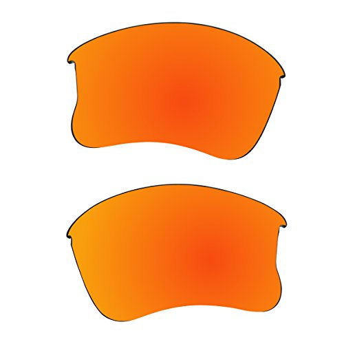 Replacement Fire Red Polarized Lenses for Oakley Flak Jacket XLJ