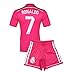 Real Madrid Cristiano Ronaldo Away (Pink) Soccer Jersey and Shorts Set YXL fits 9-12 y.o.