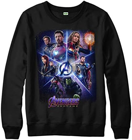 Avengers: Endgame Jumper, Iron Man, Thor, Black Widow, Hulk Captain America, Thanos, Marvel Comics Superheroes Kids & Adults Size Jumper Top