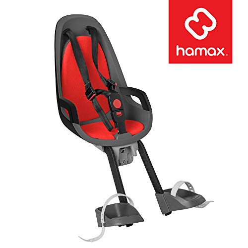 Hamax Observer Front Child Bike Seat (Grey/Red) Hamax Observer Front Child Bike Seat (Grey/Red)