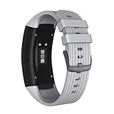 NotoCity Compatible Samsung Gear Fit2 Pro Band Solft Silicone Gear Fit2 Watch Strap for Samsung Gear Fit2 Pro Smartwatch Bans(Grey, Small)