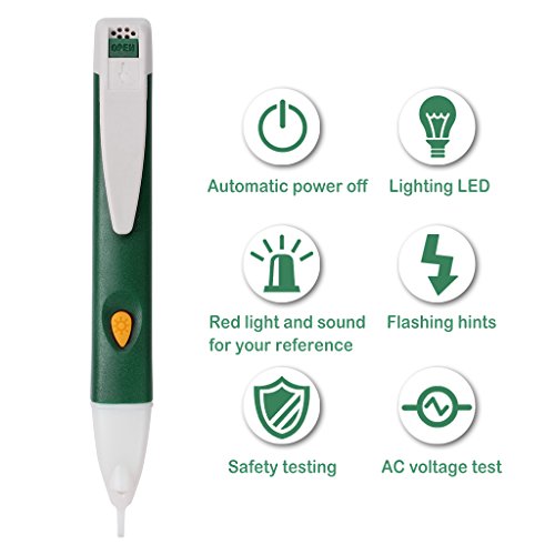 Non-Contact Voltage Tester With Led Flashlight Alarm Mode High-Precision Sensor Safe Voltage Detector Pen 90-1000V Ac For Home Electrician Laboratory (Upgrade)