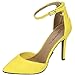 Breckelle's Women's Isabel-21 Pointed Toe Ankle Strap Pumps
