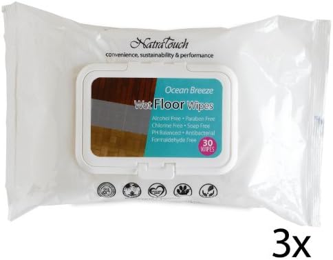 3x Floor Wipes, Ocean Breeze, Extra Large Size, 30 ct. Lot of 3