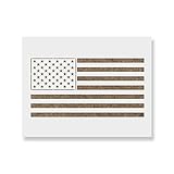 American Flag Stencil Template - Reusable Stencil with Multiple Sizes Available