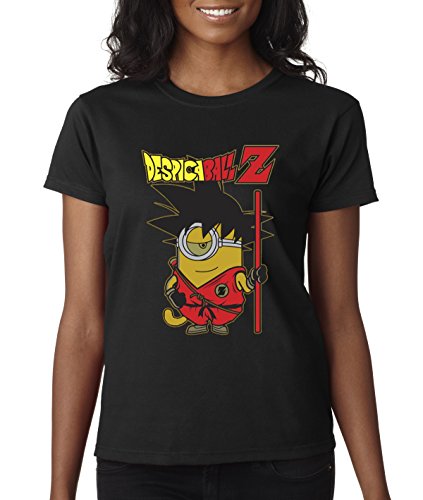 New Way 615 - Women's T-Shirt DESPICABALL Z DRAGONBALL PARODY Large Black