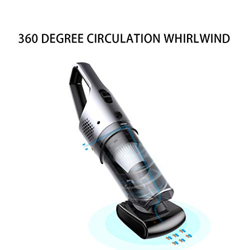 Choosebuy Car Vacuum Cleaner, 120W High Power Handheld Vacuum Cleaner, Wet/Dry Strong Suction 5000PA, Portable Family Car Dual-Use Mini with 16.4FT(5M) Stronger Power Corded Car Vacuum (Gray)