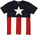Captain America Men's T-Shirt Caps, Navy, Medium