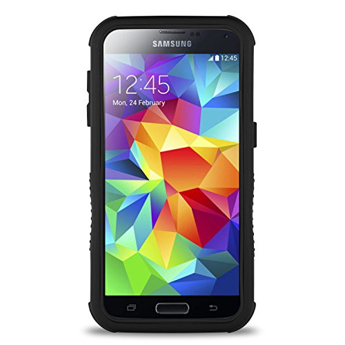 Samsung Galaxy S7 Case, CoverON [DuraShield Series] Drop Proof Armor Phone Cover Grip + Bumper + Stand Hybrid Case For Galaxy S7 - Black - Thumbnail 5