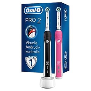 Oral-B PRO 2 2950N Doppelpack Elektrische Zahnbürste/Electric Toothbrush mit visueller Andruckkontrolle für extra…