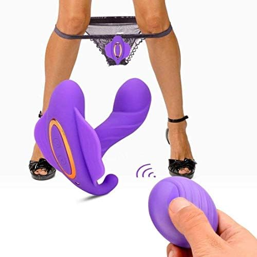 MSCJLY Wireless USB Rechargeable Remote Control Toys Invisible Wearable Powerful Butterfly-Massage (purple)