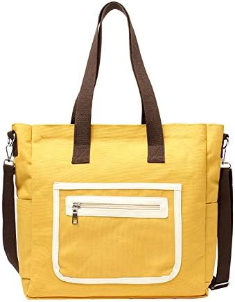 Amazon トラベルバッグ シューズ収納 ボストンバッグ キャンバス ショルダーバッグ 大容量 旅行 二泊三日用 修学旅行 スポーツ 出張 アウトドア メンズ レディース 黄色 Ivory ボストンバッグ