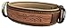 Soft Touch Collars - Padded Leather Dog Collar, Custom Handmade Hand Tooled with Genuine Real Leather, Large Brown