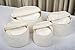 Marathon Deluxe Quilted Damask China Storage Cup/Glass Case. Size-8 Inch. Color-Ivory. SKU-KW200003DMSK