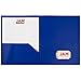 JAM PAPER Plastic 2 Pocket POP Folders - Durable School Folders - Assorted Primary Colors - 6/Pack