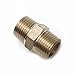 LTWFITTING Brass Pipe Hex Nipple Fitting 1/2 x 1/2 Inch Male Pipe NPT MNPT MPT Air Fuel Water(Pack of 5)