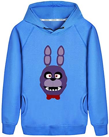 Haililais Five Nights at Freddy's Hooded Sweatshirt Causal Long Sleeve Pullover Sweater Women Men