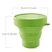 Meeeno Collapsible Silicone Cup for Sterilizing and Storing Menstrual Cup, Reusable and Foldable for Camping Hiking Travel and Outdoors