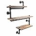 FOF FRIEND OF FAMILY Industrial Heavy Duty DIY Pipe Shelf Shelves Steampunk Rustic Urban Bookshelf Real Wood Bookshelves and bookcases1