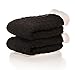 SDBING Women's Winter Super Soft Warm Cozy Fuzzy Fleece-Lined with Grippers Slipper Socks (Black)
