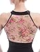 Dance Favourite Flower Printed Mesh Cotton Ballet Leotards For Girls Gymnastics and Women,AM01B15
