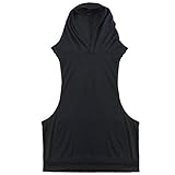 YiZYiF Men's Hooded Gym Tank Tops Stringer Workout Muscle Shirt