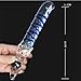 Hmxpls Blue Rotaing Texture with Top Ball Beads Design Glass Penis Anal Toy for Female G Spot Stimulator Pleasure Dildo Magic Wand Stick Anal Beads Anal Plug Sex Butt Plug for Women and Men