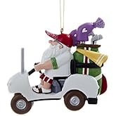 Kurt Adler 3.25" Resin Santa IN Golf Cart Ornament