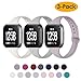 NANW Silicone Bands Compatible with Fitbit Versa/Versa Lite Edition, Narrow Slim Soft Replacement Wristband Waterproof Accessories Sport Band for Versa Women Men, 3-Pack, Large Small