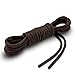 Miscly 3 Pairs Waxed Round Oxford Shoelaces for Dress Shoes 3/32″ Thin (36″ (91 cm), Dark Brown)