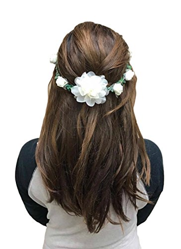 Light Up Flower Crown Floral Headband (White)