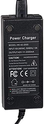 Powstar 42&nbsp;V 2&nbsp;A Adaptateur Power Fast 3&nbsp;broches Connecteur en ligne, chargeur de batterie pour mode poche, mode sport et Dirt Quad